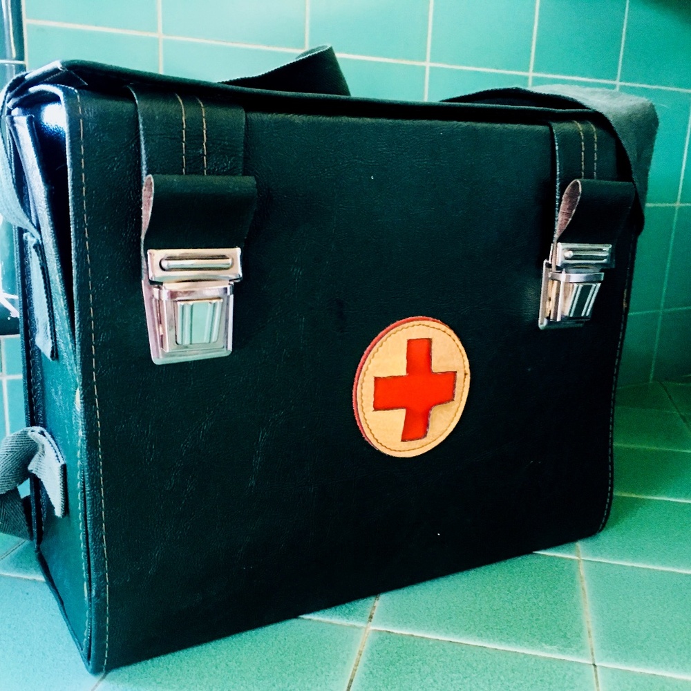 Forest Green Army Medical Bag